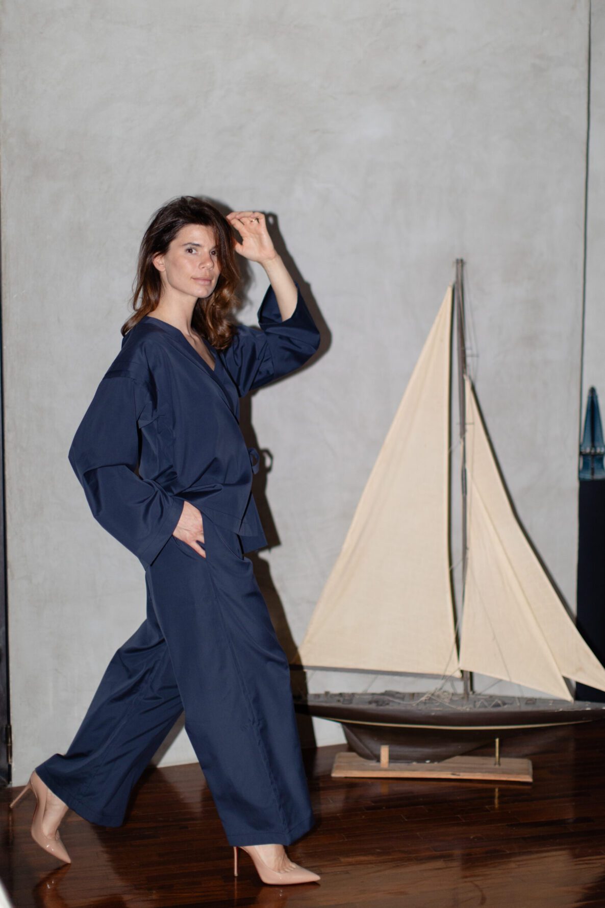 jinbei silk cotton midnight made in italy