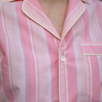 Woman Shirt Peach and Apricot Cotton Made in Italy